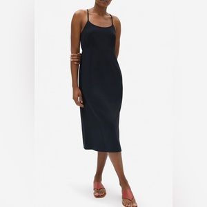NWT Everlane The Japanese GoWeave Cross-Back Slip Dress